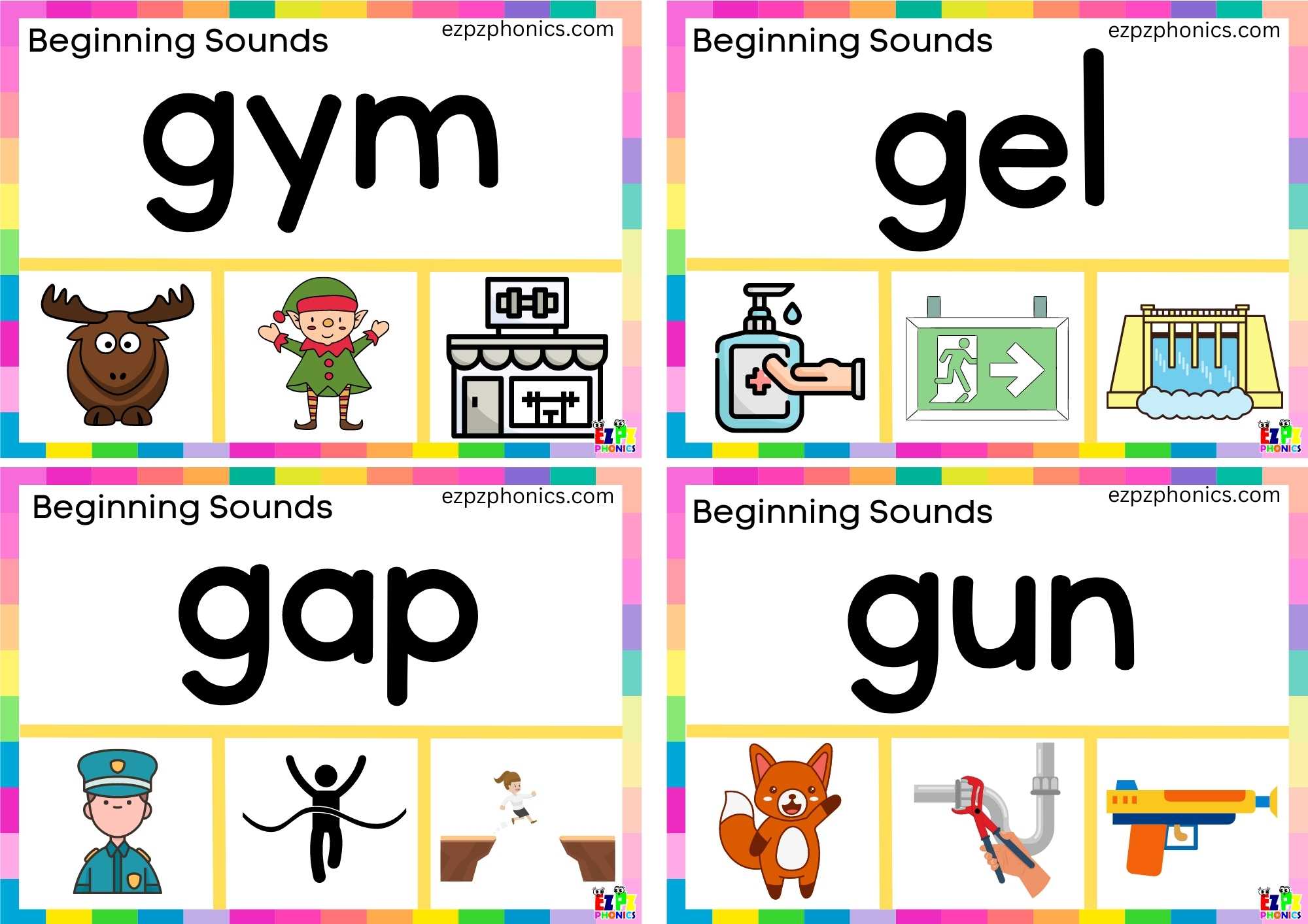 Read The Word And Clip The Correct Image Clip Card Letter G 2